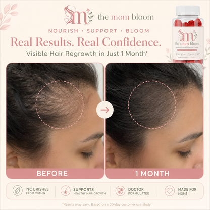 The Bloom Glow® Post Partum Hair Regrowth Gummies